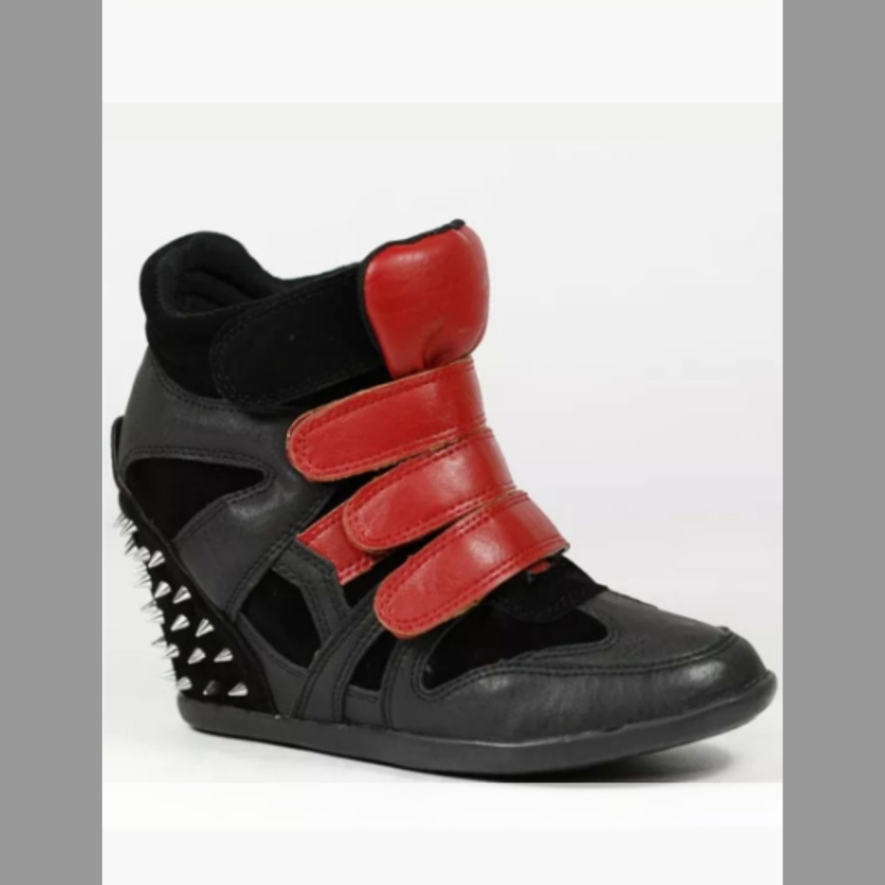 Bundle Black/Red Shoes with Sheer Top